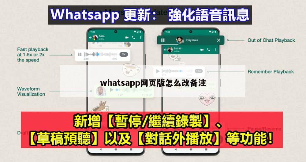 whatsapp网页版怎么改备注
